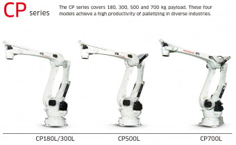 Serie CP de Kawasaki Robotics para paeltizado